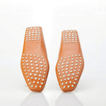 Tod's Leather Orange Flat Moccasin Style Shoe UK Size 7. - Ava & Iva